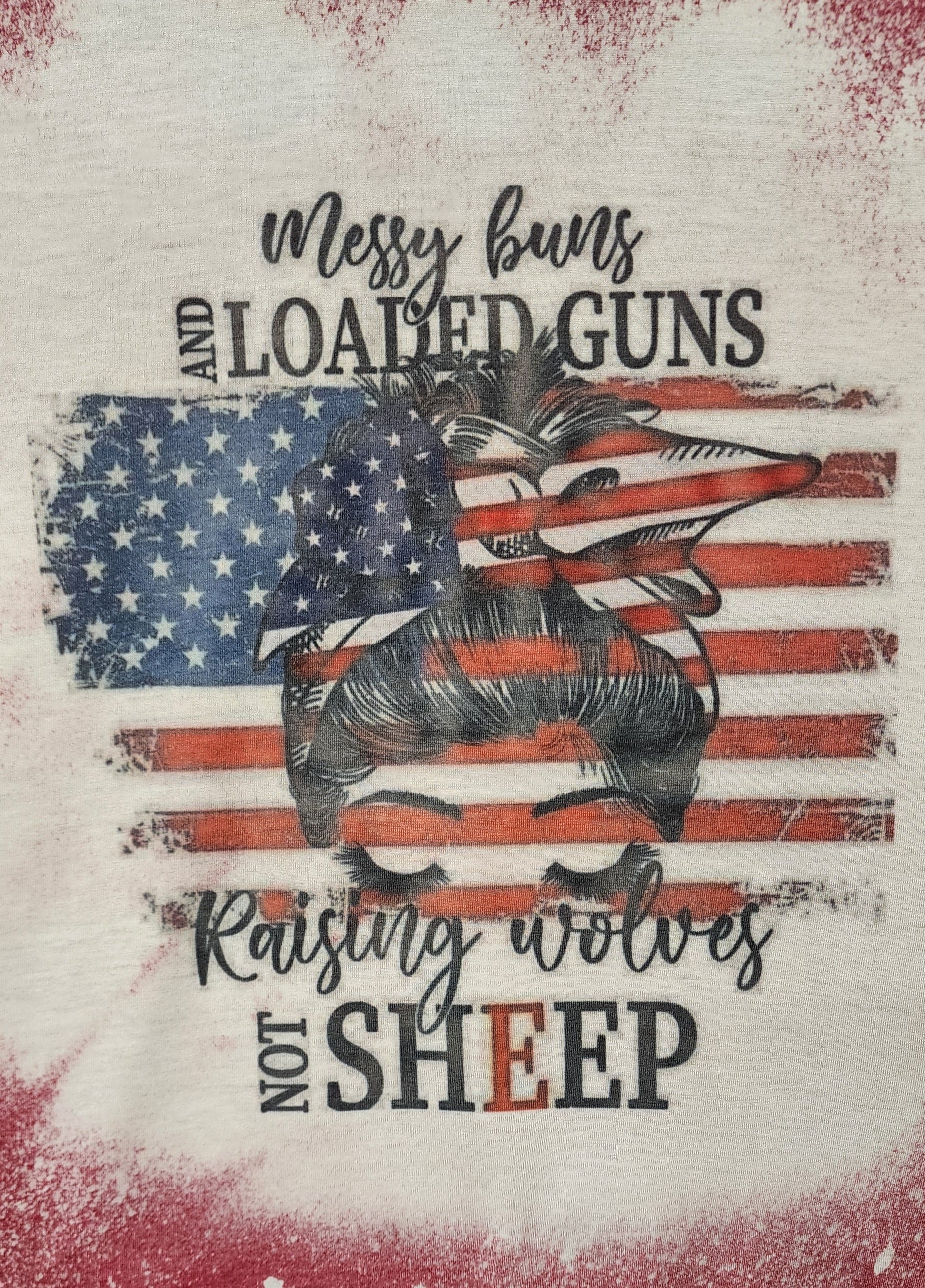 Messy Buns and Loaded Guns Short Sleeve T-shirt