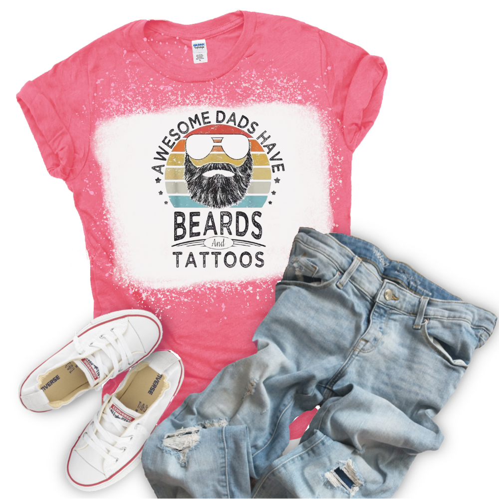 Awesome Dads Have Beards & Tattoos T-shirt